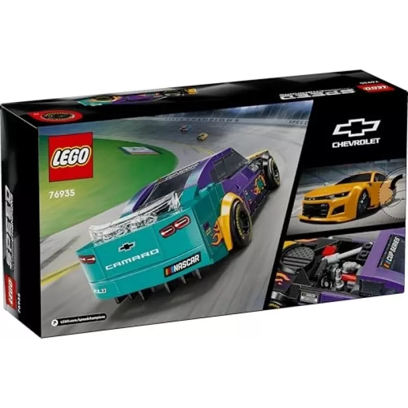 LEGO Speed Champions 76935 NASCAR Next Gen Chevrolet Camaro ZL1 būvējams modelis, 328 gabali, 1 minifigūra, 9+ gadi