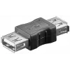 Microconnect USBAFAF USB A sievišķais-sievišķais adapteris, melns