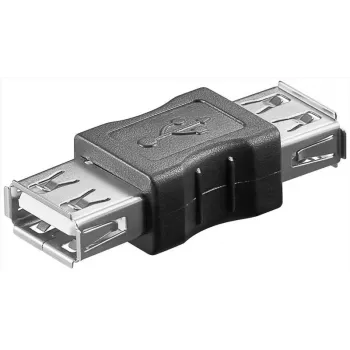 Microconnect USBAFAF USB A sievišķais-sievišķais adapteris, melns
