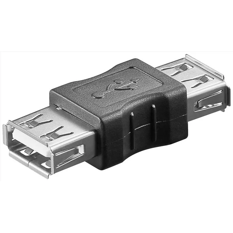 Microconnect USBAFAF USB A sievišķais-sievišķais adapteris, melns