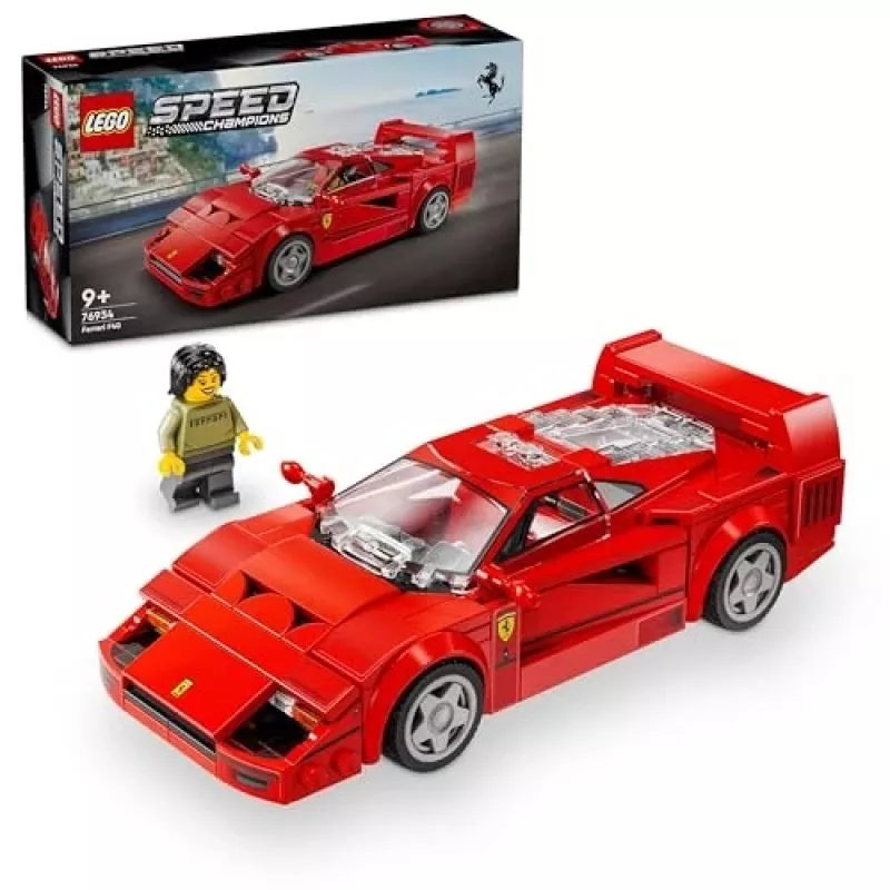 LEGO Speed Champions Ferrari F40 Supercar būvējams auto modelis bērniem no 9 gadiem ar šofera minifigūru