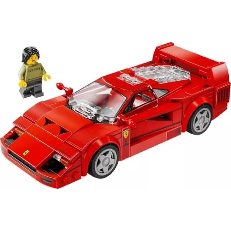 LEGO Speed Champions Ferrari F40 Supercar būvējams auto modelis bērniem no 9 gadiem ar šofera minifigūru