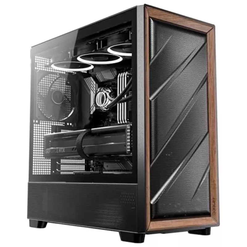 Antec 0-761345-10133-2 Datora korpuss MIDI Tower Melns Koka