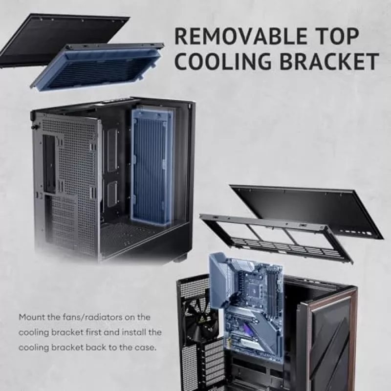Antec 0-761345-10133-2 Datora korpuss MIDI Tower Melns Koka