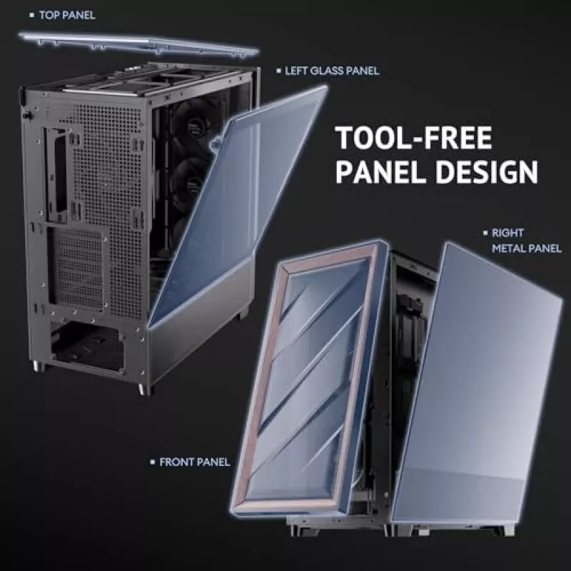Antec 0-761345-10133-2 Datora korpuss MIDI Tower Melns Koka