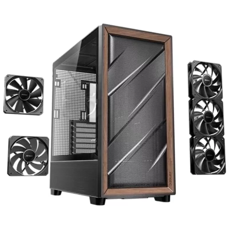 Antec 0-761345-10133-2 Datora korpuss MIDI Tower Melns Koka