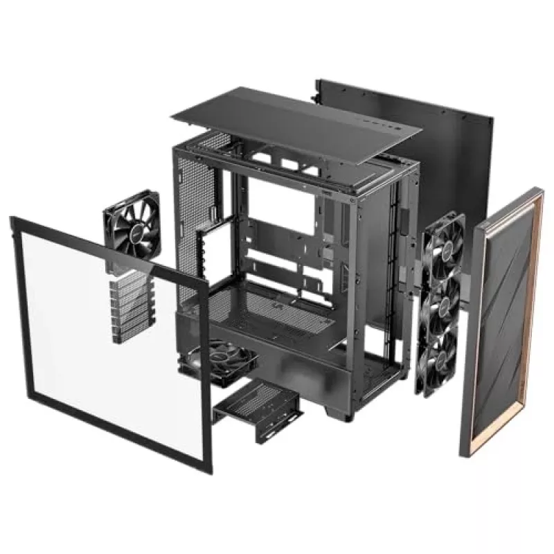 Antec 0-761345-10133-2 Datora korpuss MIDI Tower Melns Koka
