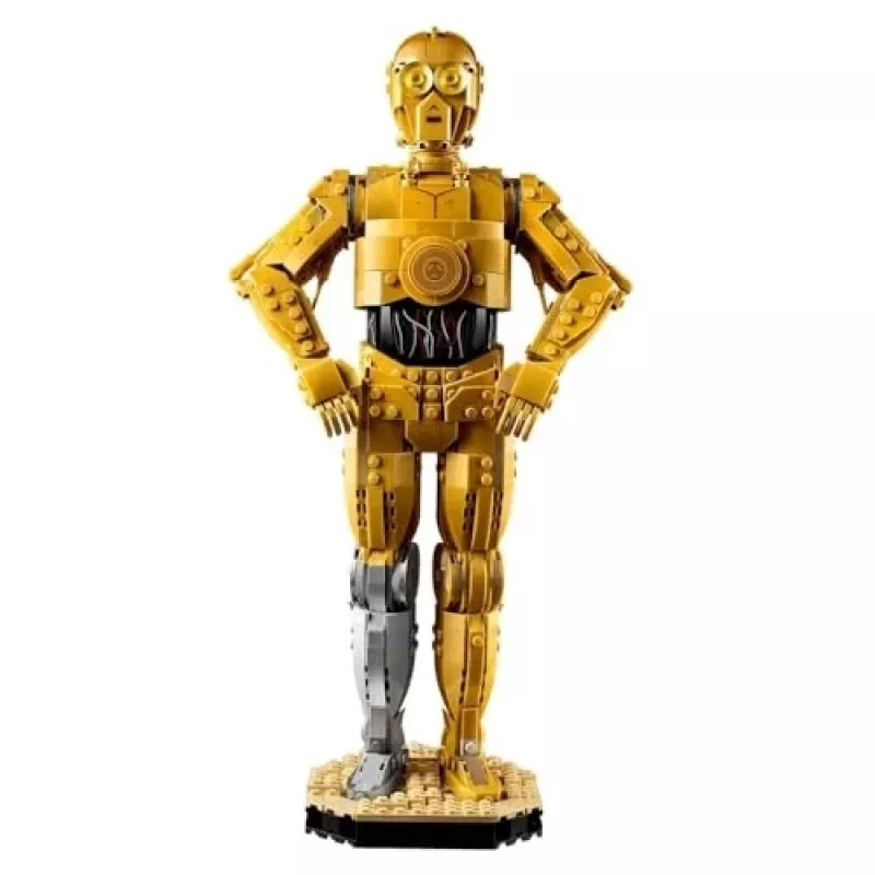 LEGO būvējama figūra Star Wars C-3PO modelis 75398 — 1138 gab., 380 mm displeja kolekcionējams