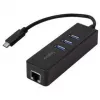 LogiLink UA0283 USB-C uz Gigabit Ethernet adapteris ar 3 x USB 3.0 portiem