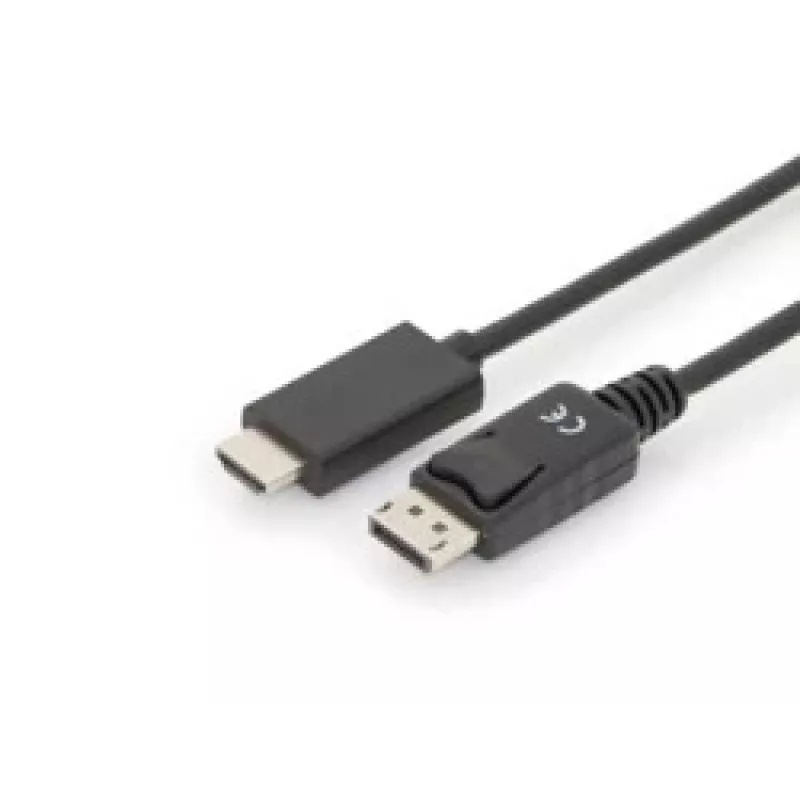 Adaptera kabelis DisplayPort 1.2 ar fiksatoru 4K 60Hz UHD DP/HDMI A M/M melns 2 m
