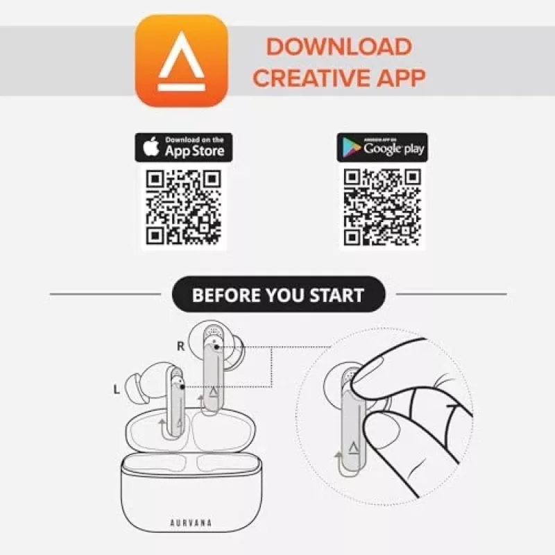 Creative Aurvana Ace 2 iebūvējamas Bluetooth austiņas Melnas