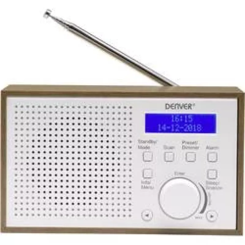 Denver DAB-46 pārnēsājams DAB radiouztvērējs, balts
