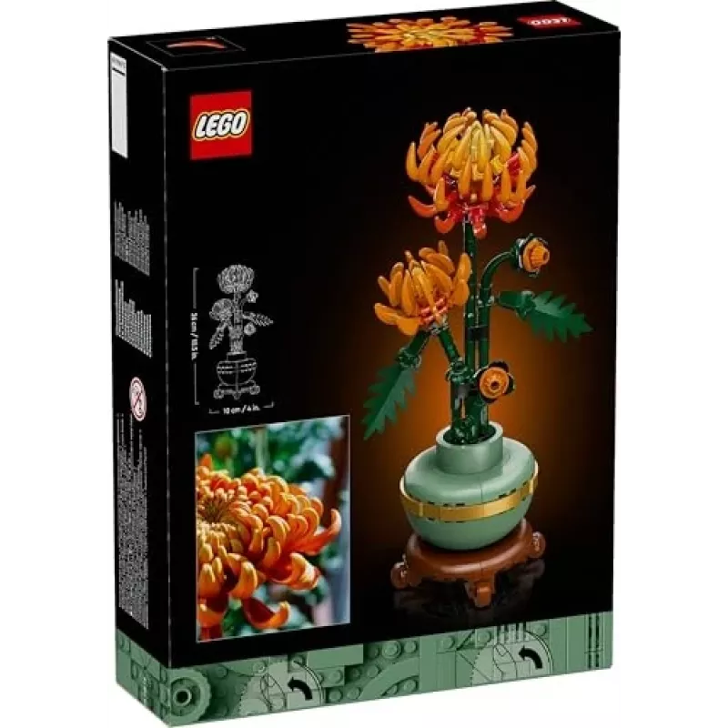 LEGO Icons Krizantēmas ziedu būvēšanas komplekts pieaugušajiem, mākslīgais augs, dāvana