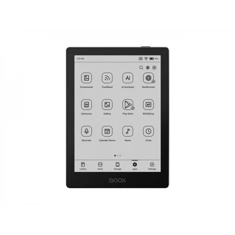 E-grāmatu lasītājs Onyx Boox Go 6, 6 collu (15,2 cm) E-ink Carta Plus, 1072×1448, 32 GB, 2 GB RAM, Android 11, Dual-band Wi-Fi, Bluetooth 5.0, MicroSD, USB-C, Melns