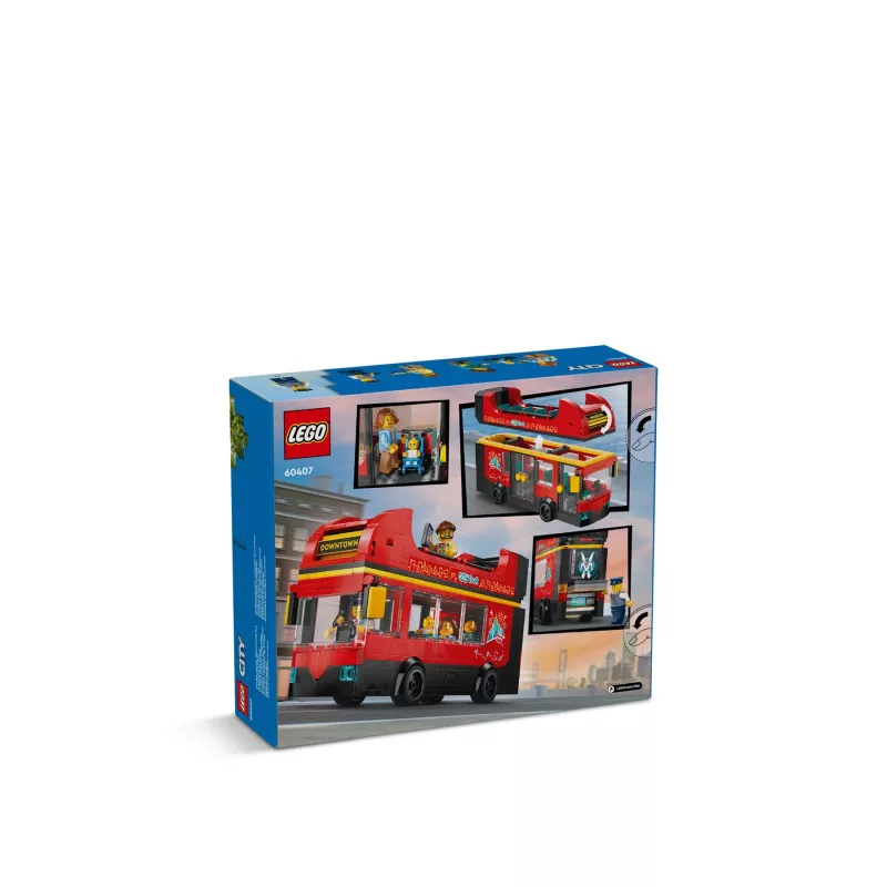LEGO City Sarkanā divstāvu apskates autobusa rotaļlieta 60407