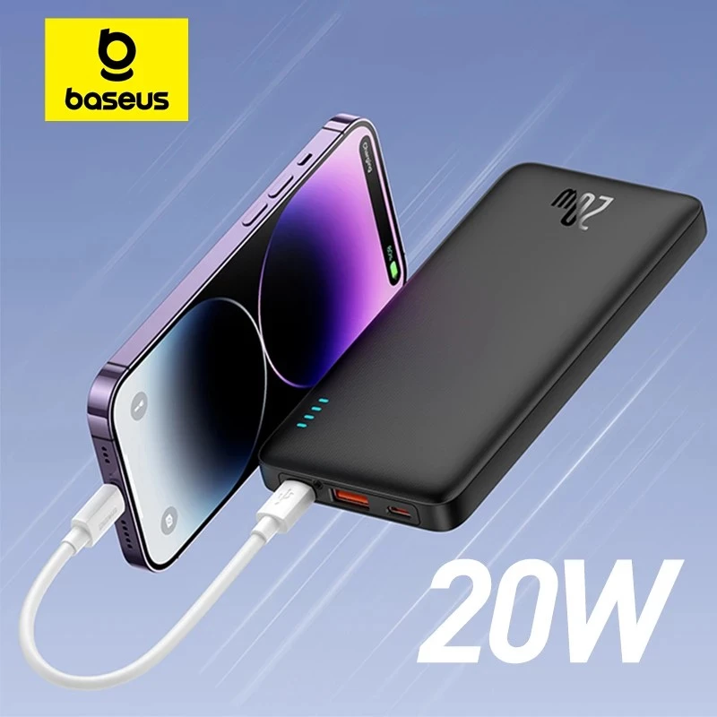 Baseus Airpow 20W Power Bank 10000mAh 20000mAh ātrā uzlādes Powerbank iPhone 16/15/14/13/12