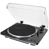 Audio-Technica AT-LP70XBTBS, atskaņotājs melns/sudrabs, iebūvēts fono priekšpastiprinātājs, Bluetooth, pilnībā automātisks, siksnas piedziņa