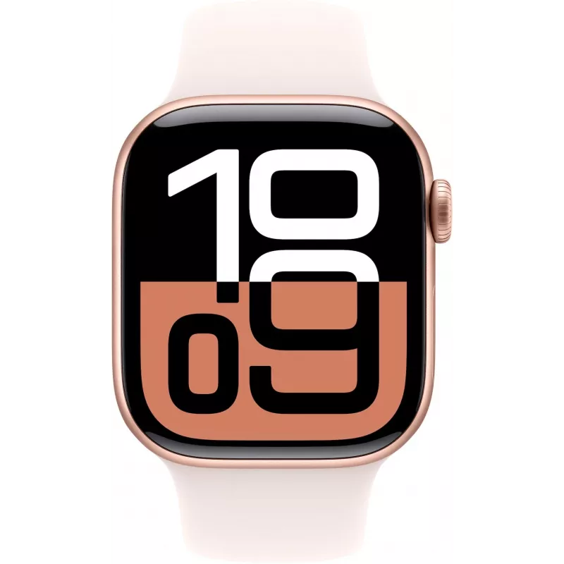 APPLE Watch Series 10 GPS 42mm Rožu Zelta Alumīnija Korpusā ar Light Blush Sport Siksniņu - S/M