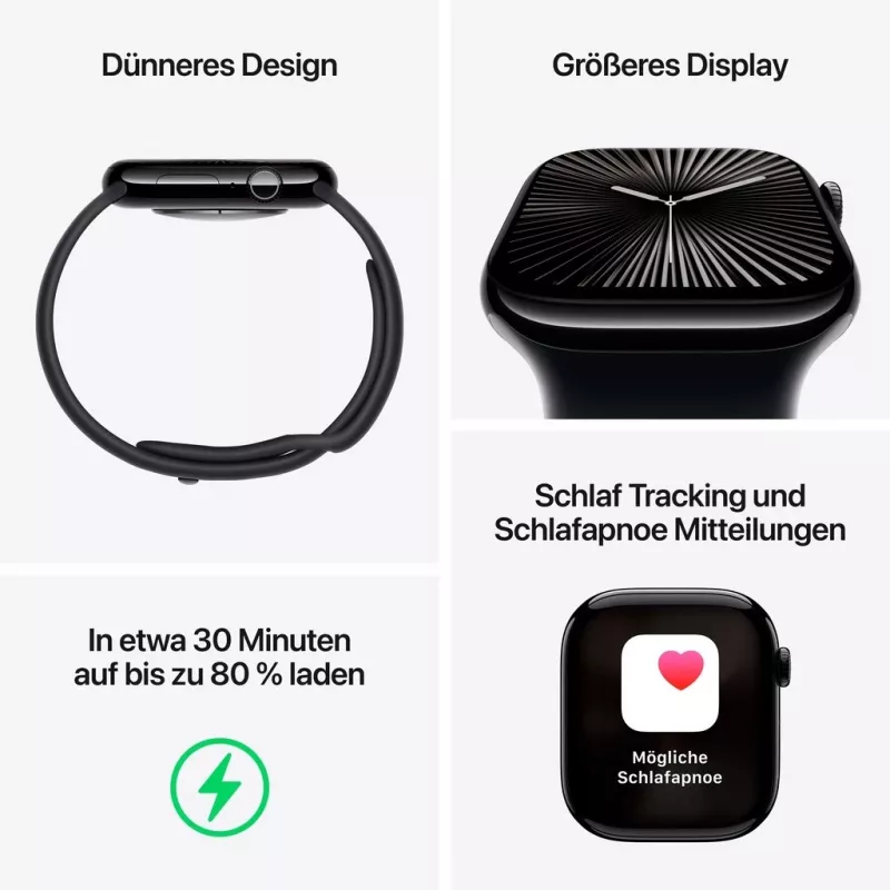 APPLE Watch Series 10 GPS 42mm Rožu Zelta Alumīnija Korpusā ar Light Blush Sport Siksniņu - S/M