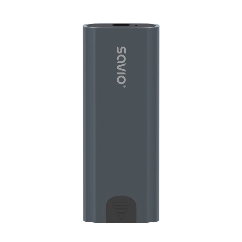 M.2 SSD korpuss SAVIO AK-67 Pelēks, USB 10 Gbit/s, viena M.2 diska atbalsts