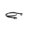 SATA III kabelis LANBERG CA-SASA-13CU-0050-BK 0,5 m, SATA 7-pin uz 7-pin, 6 Gbit/s, melns
