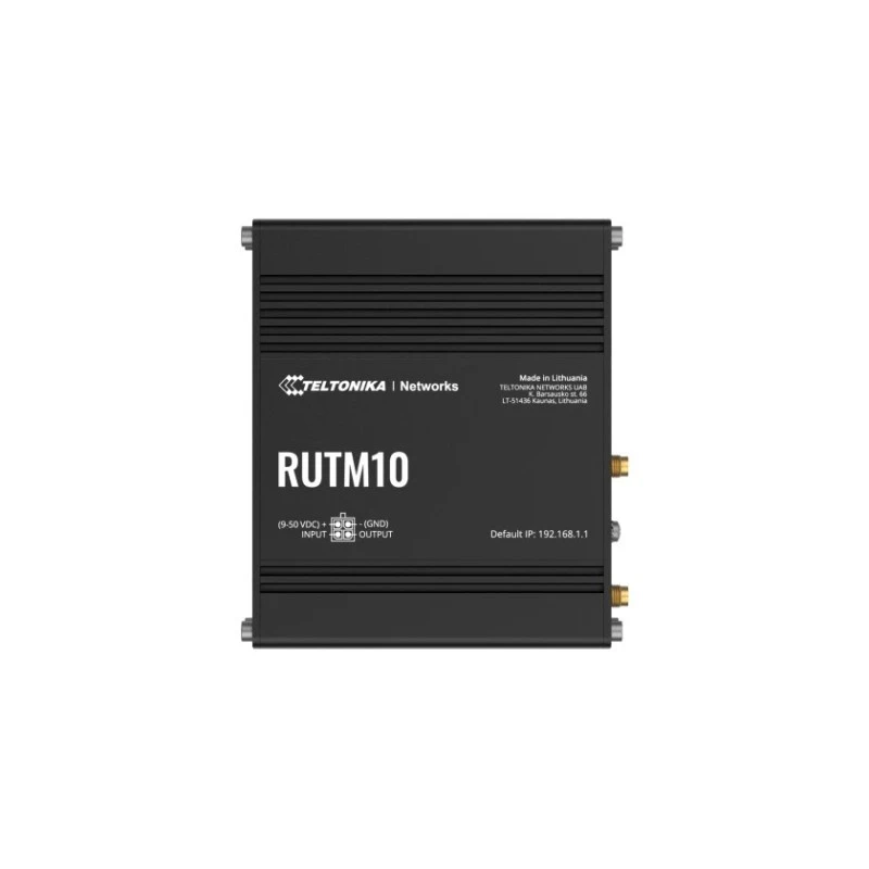 Teltonika RUTM10 bezvadu maršrutētājs Gigabit Ethernet divjoslu (2,4 GHz / 5 GHz) Melns