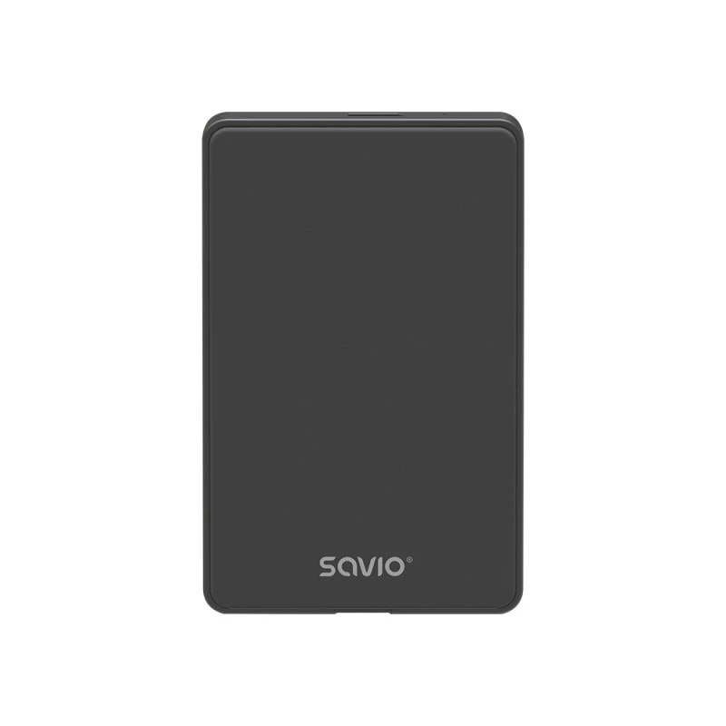 Ārējais HDD/SSD korpuss SAVIO AK-65 Melns 2.5 collu SATA USB 3.0 5 Gbit/s Micro-USB
