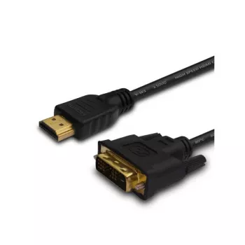 Savio CL-139 DVI-D uz HDMI kabelis 1.8m melns
