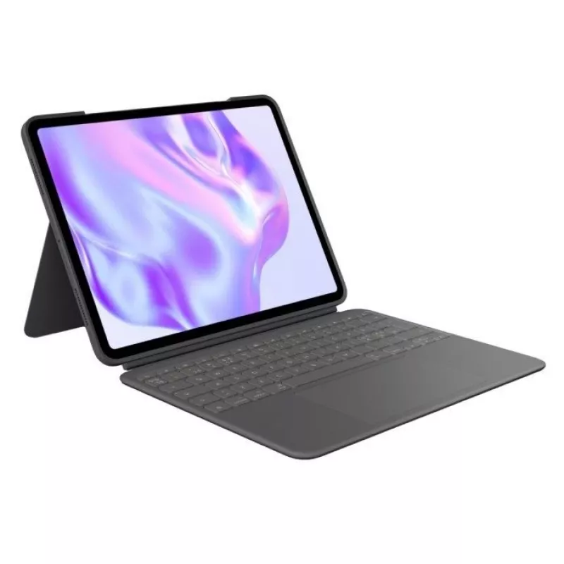 Logitech Combo Touch - tastatūra un foliju futlāris - ar skārienpaliktni - ar apgaismojumu - Apple Smart connector - QWERTY - ziemeļvalstu (dāņu/somu/norvēģu)
