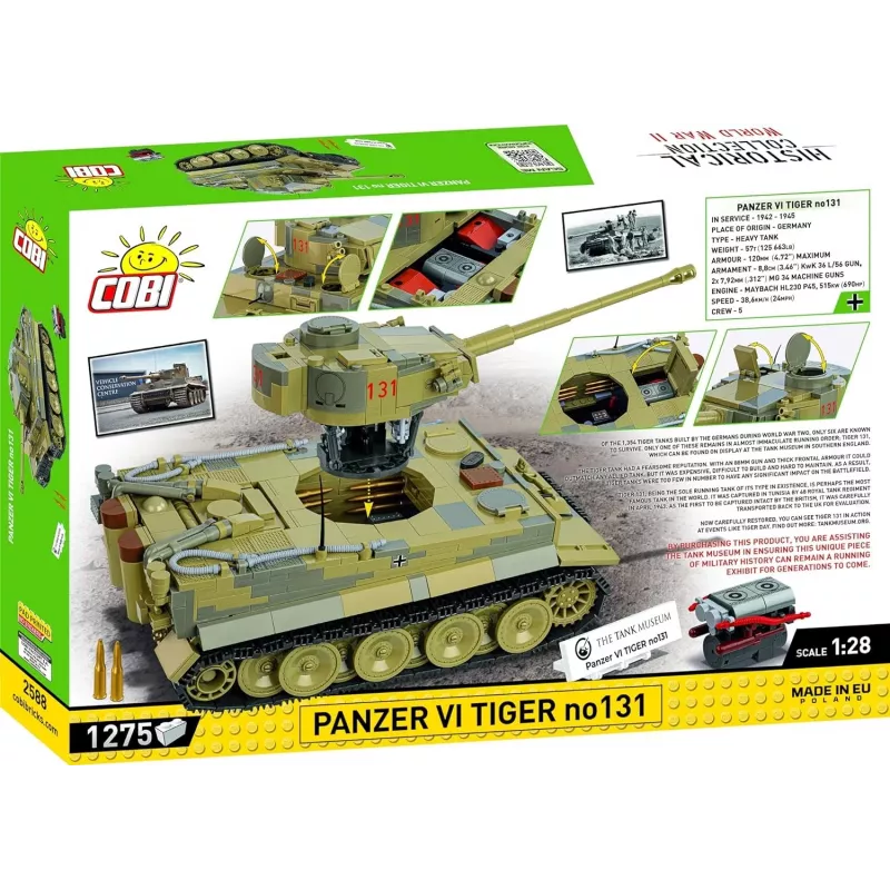 Būvkomplekts COBI Panzer VI Tiger nr.131 1275 gabali