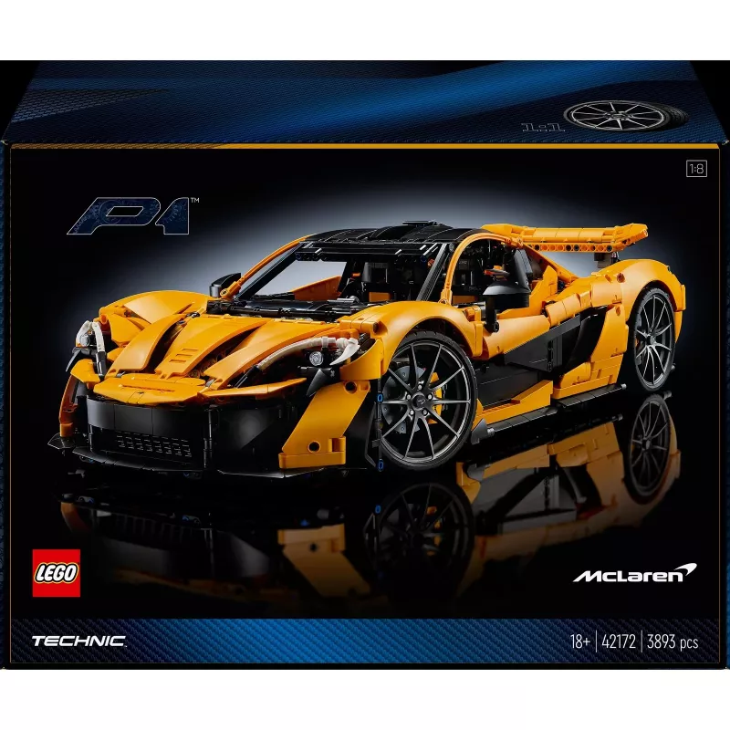 LEGO Technic 42172 McLaren P1 Modelu Auto Komplekts Pieaugušajiem