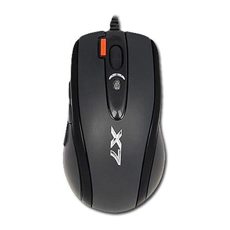 A4 Tech X-710 Scroll Wheel Gaming pele, vadu, optiska, 2000 DPI, melna