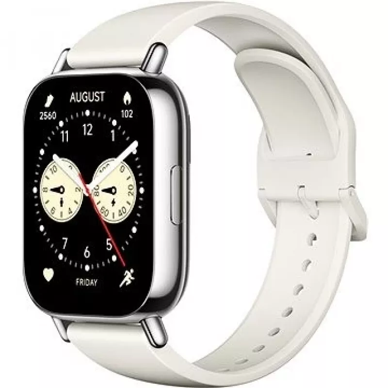 Viedpulkstenis Xiaomi Redmi Watch 5 Lite — 1.96 inch AMOLED, GPS, 470mAh, Zelta korpuss, Balta TPU siksniņa