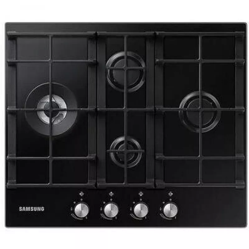Samsung NA64H3030BK Iebūvējamā gāzes plīts virsma, melna, 60 cm, 4 degļi