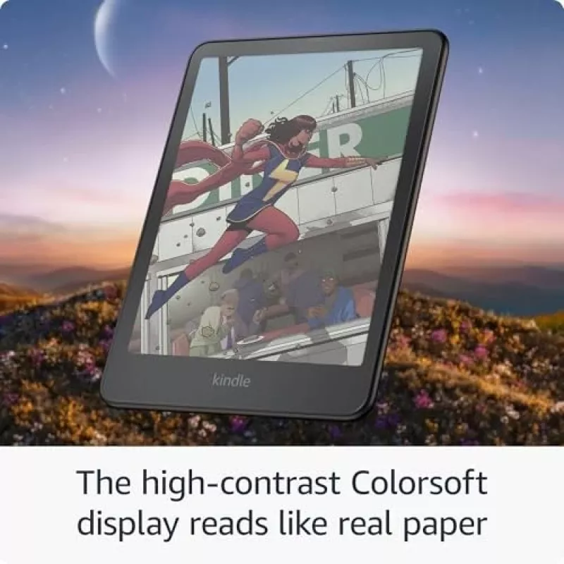 Amazon Kindle Colorsoft Signature Edition (2024) e-grāmatu lasītājs 7 collu, 32 GB, Wi-Fi, bezvadu uzlāde, Metallic Black