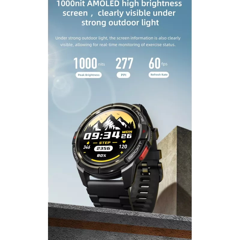 Viedpulkstenis MiBro GS Active Silver