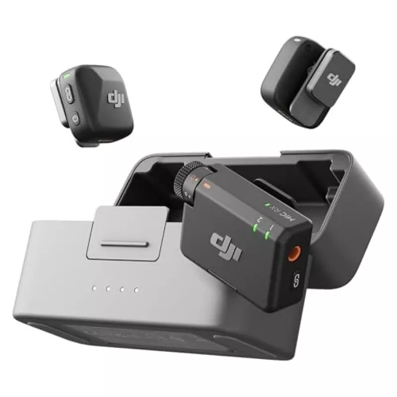 DJI Mic Mini (2 TX + 1 RX + Uzlādes futrālis) Bezvadu mikrofonu komplekts - Tumši pelēks