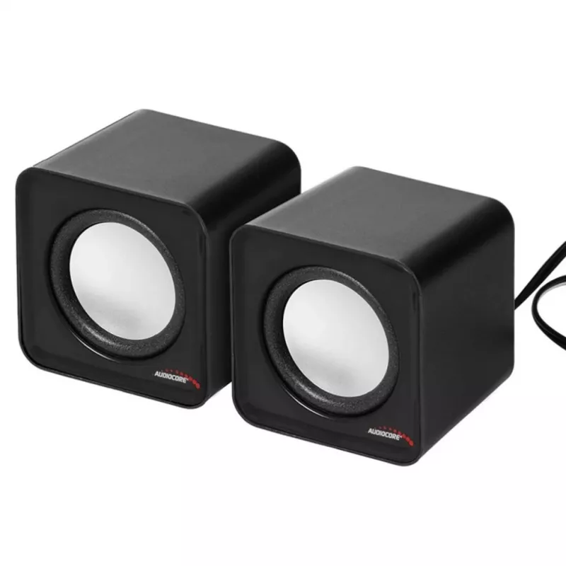 2-virzienu datora skaļrunis Audiocore AC870 B — 3 W RMS, vadu USB barošana, 3.5 mm ieeja, 2.0 kanāli
