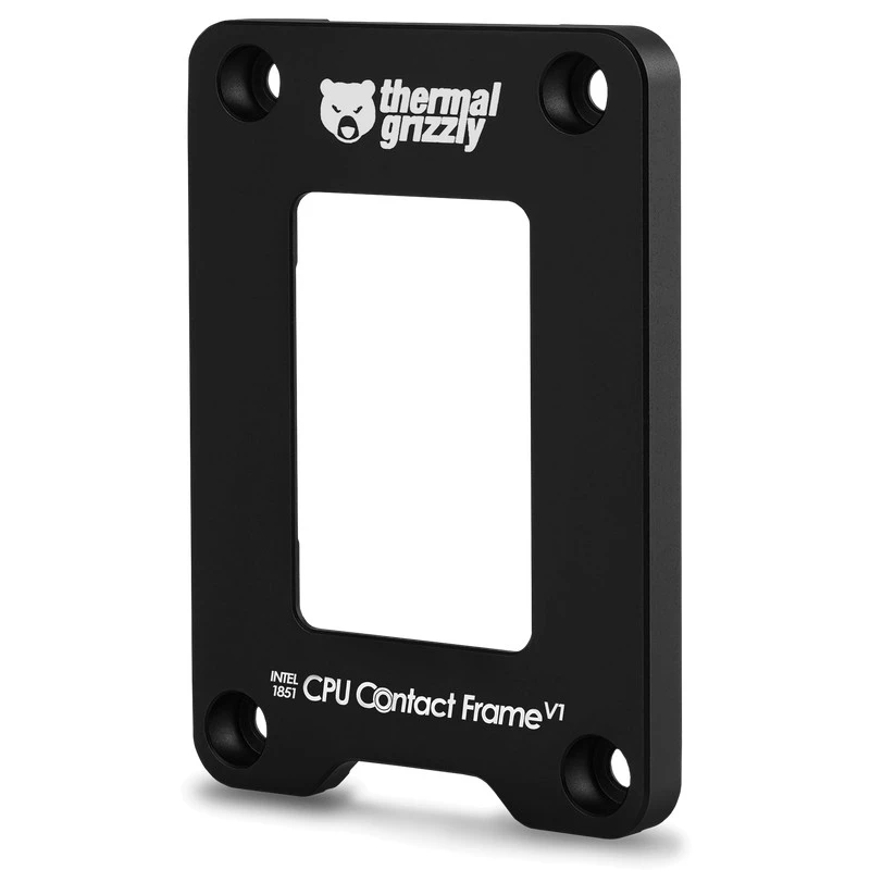 Termiskā Grizzly Intel 1851 CPU kontakta rāmis V1 (TG-CF-I1851-V1) – anodēts alumīnijs, melns, 71x51x6 mm