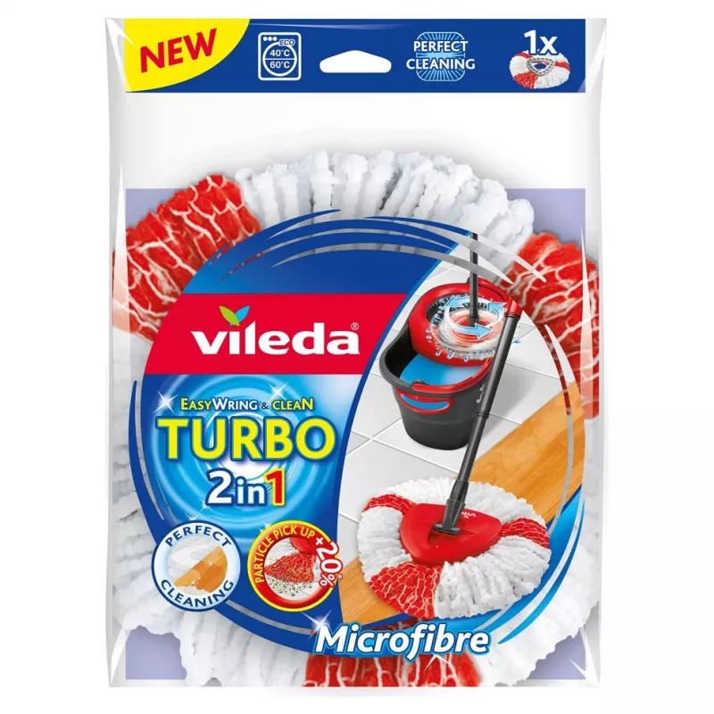 Mop galviņa Vileda Turbo 2in1 Sarkanbalta