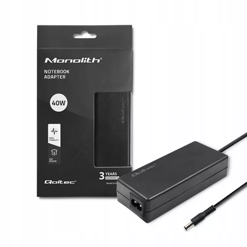 QOLTEC maiņstrāvas adapteris 40W 12V 3.33A 5.5x2.1