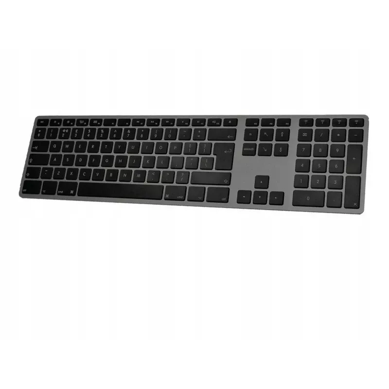 Bezvadu tastatūra Matias FK418BTLB-UK — alumīnija, izgaismota, kosmosa pelēka