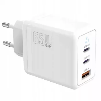 Lādētājs TB AZTBXUL3USB65WW — 65W USB-C Power Delivery ar 2 portiem (1x USB-C, 1x USB-A)