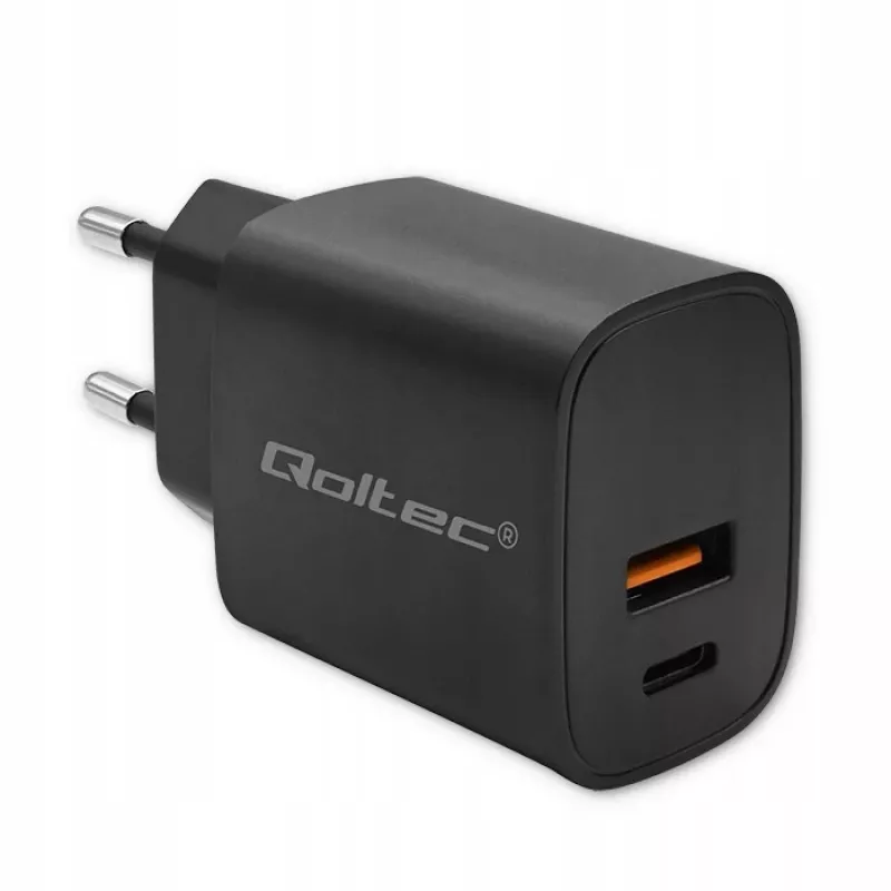 Strāvas adapteris QOLTEC 52377 GaN 30W izeja 5–20V portatīvām ierīcēm