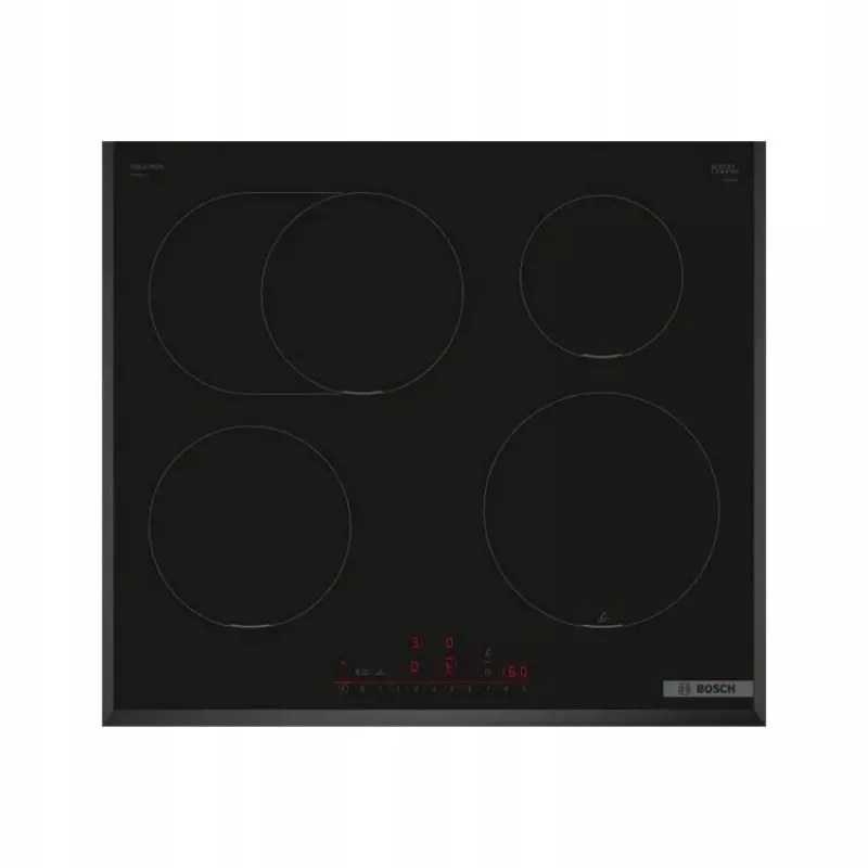 Indukcijas plīts virsma Bosch PIF651HC1E, 60 cm, 4 zonas, skārienvadība, melna, 7400 W