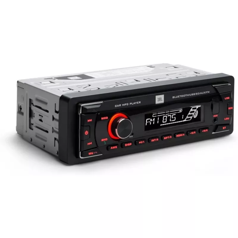 Auto radio JBL Celebrity 100 — viena DIN MP3 atskaņotājs ar USB un AUX ieeju