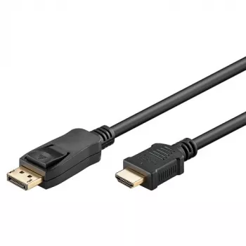 GOOBAY 64836 DisplayPort 1.2 uz HDMI adaptera kabelis 1.4, 4K @ 30Hz, apzeltīti savienotāji
