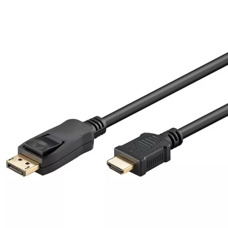 GOOBAY 64836 DisplayPort 1.2 uz HDMI adaptera kabelis 1.4, 4K @ 30Hz, apzeltīti savienotāji