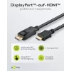 GOOBAY 64836 DisplayPort 1.2 uz HDMI adaptera kabelis 1.4, 4K @ 30Hz, apzeltīti savienotāji