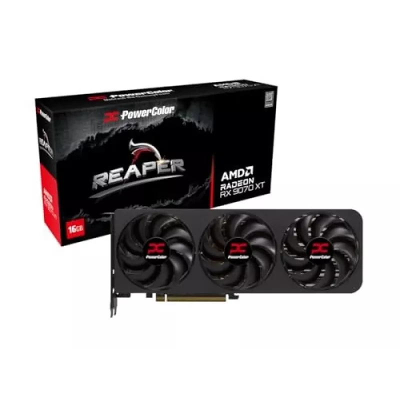 Grafikas karte PowerColor Radeon RX 9070 XT 16 GB GDDR6, PCIe x16 5.0, 256-bit, 289 mm, 3 ventilatori